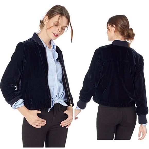 J. Crew Jackets & Blazers - 🌹NWOT J. Crew Velvet Bomber Jacket